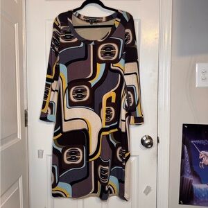 Lily Multicolor Mod Long Sleeve Dress